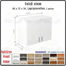 90 cm-es Konyhai Faliszekrény Váz Fehér Ajtóval 90 cm-es Konyhai Faliszekrény Váz Fehér Ajtóval