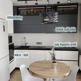 Nordic Kontraszt Modern L-Alakú Konyhabútor