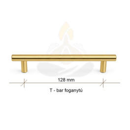 T-bar bútorfogantyú 128 mm – arany (gold) T-bar bútorfogantyú 128 mm – arany (gold)