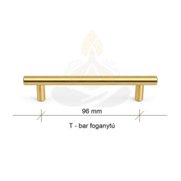 T-bar arany bútorfogantyú 96 mm – modern prémium fogantyú T-bar arany bútorfogantyú 96 mm – modern prémium fogantyú