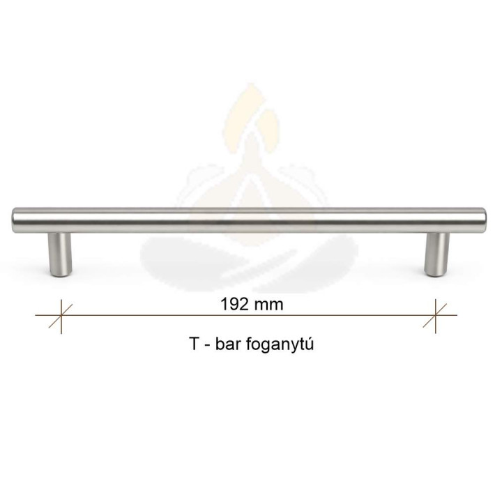 T-bar bútorfogantyú 192 mm – inox (rozsdamentes hatás)